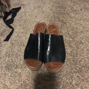 Sam edelman black corkwedges with 2.5 “ heel 9